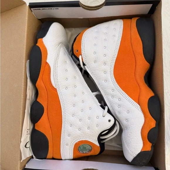 Nike Air Jordan 13 Retro Starfish Orange GS 5.5Y  Women’s 7 Sneakers Youth Kids - Picture 13 of 15
